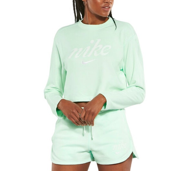 mint green nike crewneck